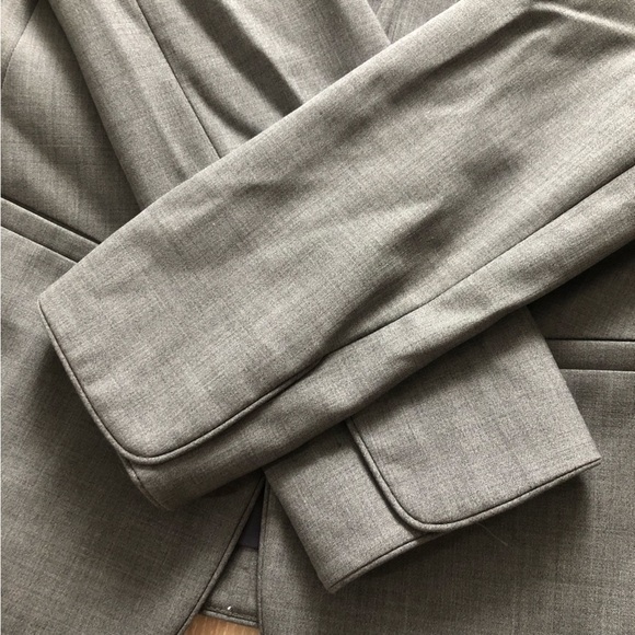 J. Crew Bi Stretch Wool Blend Open Front Blazer Jacket in Grey - Picture 4 of 12